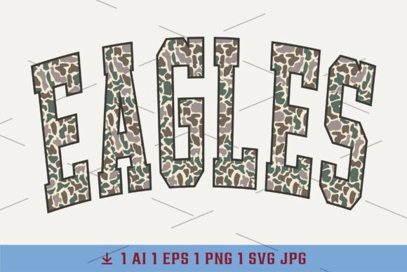 Download Camouflage School Mascot PNG Camo Eagles - Premium Bundle