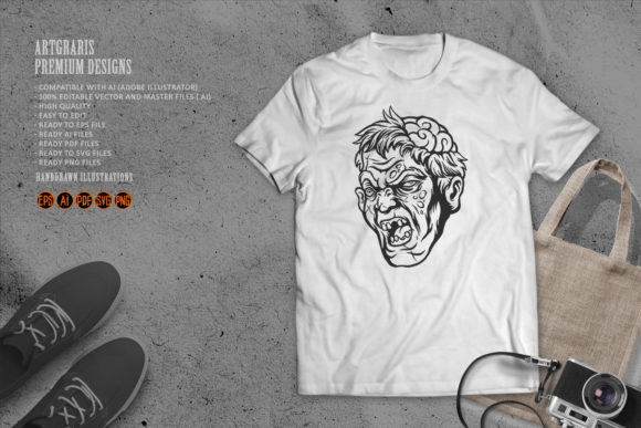 Download Halloween Character Scary Zombie Head - Halloween character Collection