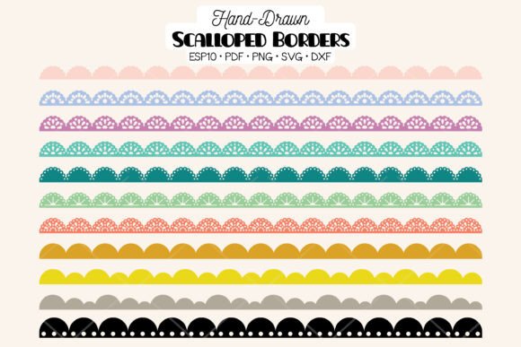 Download Scalloped Border Colored Lace | Divider - Premium Resources