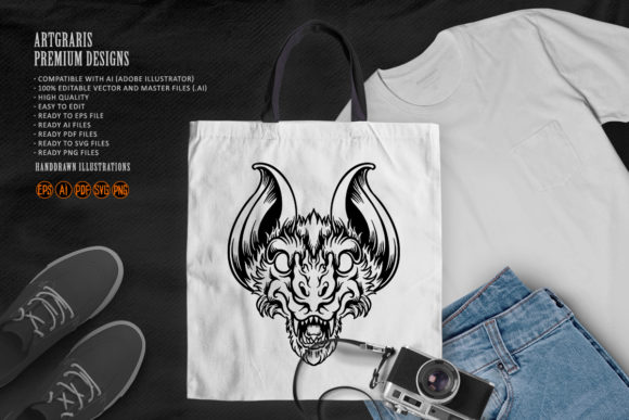 Download Halloween Character Scary Bad Bat Head - Halloween character Collection