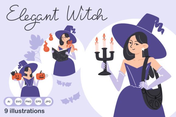 Download The Elegant Witch - Halloween Character - Halloween character Collection